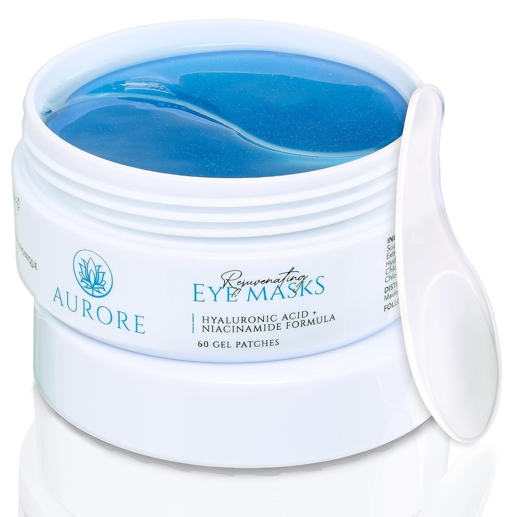 AURORE Under Eye Patches with Hyaluronic Acid, Collagen, Niacinamide - για Puffy Eyes, Dark Circles, Wrinkles, Fine Lines - Hydrating & Brightening, 30 ζεύγη (60 μπαλώματα τζελ) - Rejuvenating Eye Masks