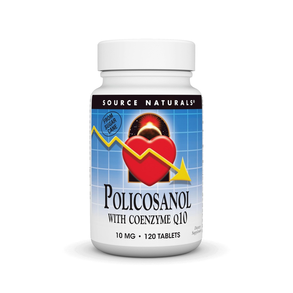 Πηγή Naturals Policosanol με συνένζυμο Q10, 10 Mg - 120 δισκία