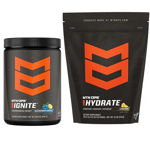MTN OPS Ignite Blue Raspberry Lemonade + Hydrate Lemonade Bundle