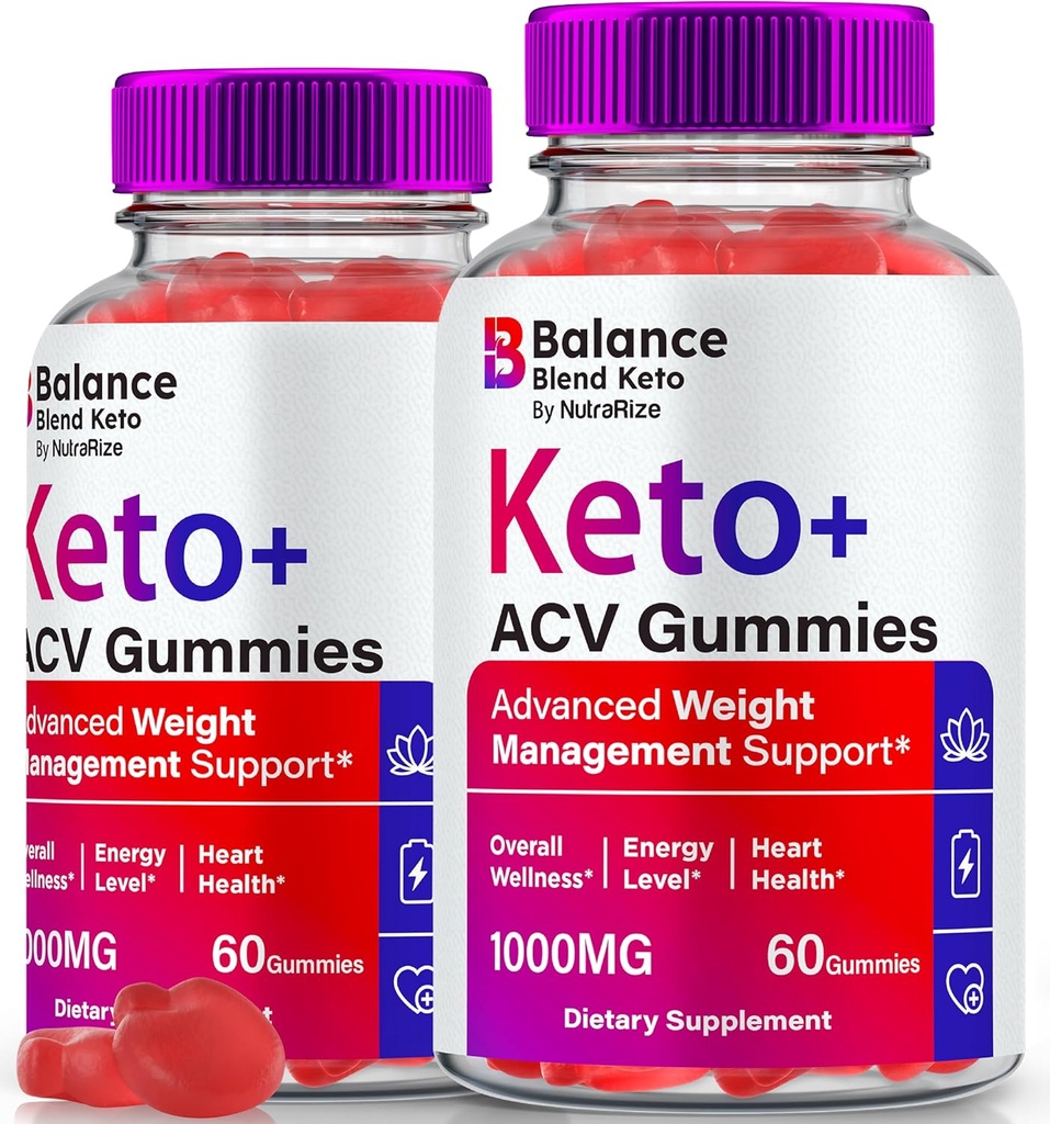 (2 Pack) Μείγμα ισορροπίας Keto ACV Gummies, Premium Weight Loss Complex, Keto + Apple Cider Vinegar, Όλα τα φυσικά ACV Keto Formula, Επίσημη ισορροπίαBlend Keto Plus ACV Gomitas Review (120 Gummies)