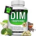 Dim Supplement 910 mg Plus BioPerine Complex - Diindolylmethane για την υποστήριξη της ισορροπίας ορμονών και οιστρογόνων Μεταβολισμός, Βοηθά με την εμμηνόπαυση Ακμή PCOS Better Skin Bodybuilding, για άνδρες γυναίκες, 60 κάψουλες