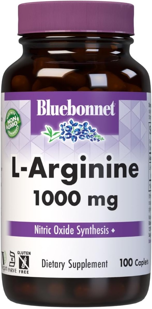 Bluebonnet Larginine 1000 Mg Βιταμίνη Κάψουλες, 100 Count