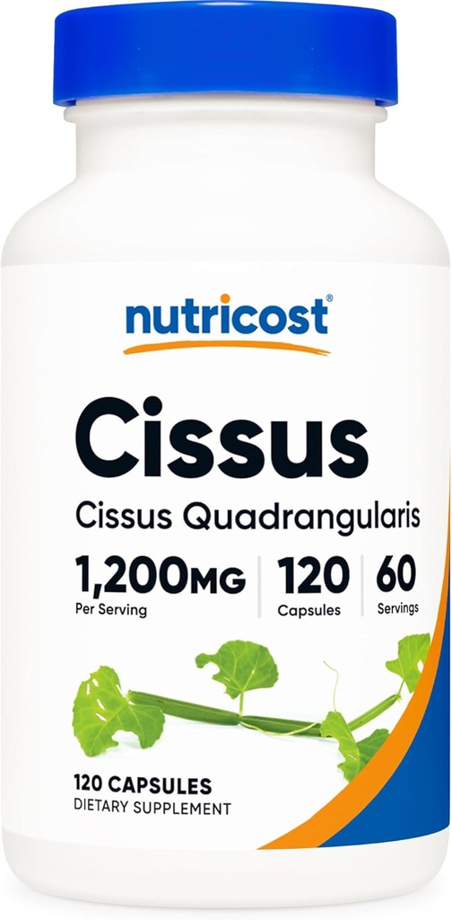 Nutricost Cissus Quadrangularis (1200mg) 120 κάψουλες - 60 σέρβις, χωρίς γλουτένη, μη ΓΤΟ, και χορτοφάγους φιλικούς