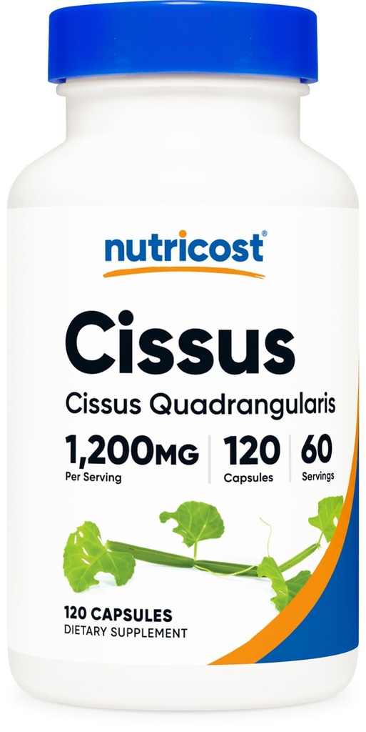 Nutricost Cissus Quadrangularis (1200mg) 120 κάψουλες - 60 σέρβις, χωρίς γλουτένη, μη ΓΤΟ, και χορτοφάγους φιλικούς