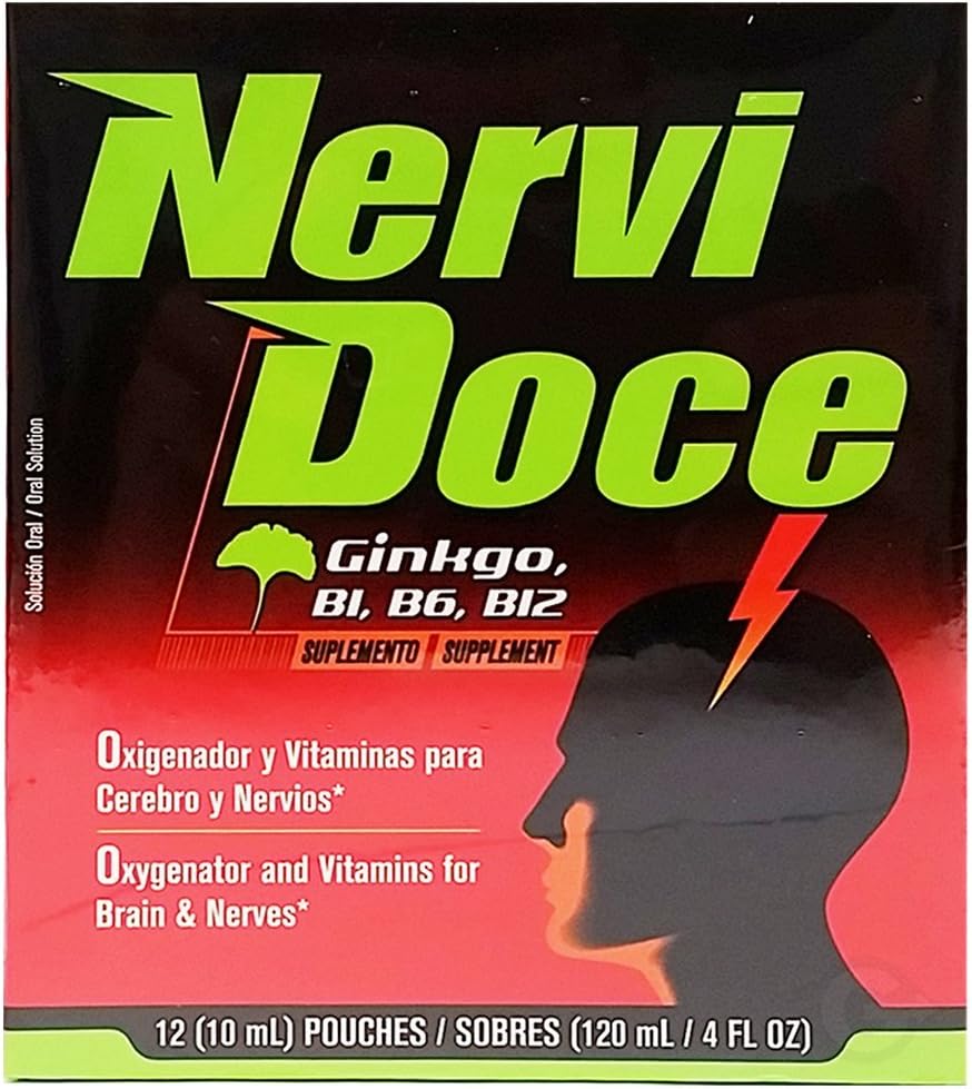 Nervidoce Multivitamin 12 Count Pouches - με Ginkgo Biloba και B Complex