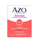 AZO® Boric Acid Vaginal Suppositories for Women, Helps Support Odor Control with Clinically Studied Boric Acid, Non-GMO, 30 Count