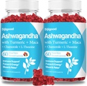 2 Πακέτο Ashwagandha Gummies με L-theanine, Ashwa Root συμπλήρωμα Gummy για τις γυναίκες άνδρες, 120 μικτή μούρα γεύσεις Gummies