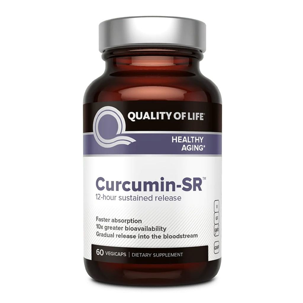 Ποιότητα ζωής Curcumin-SR - Υγιής γήρανση, Υποστήριξη φλεγμονής - 60 Vegicaps