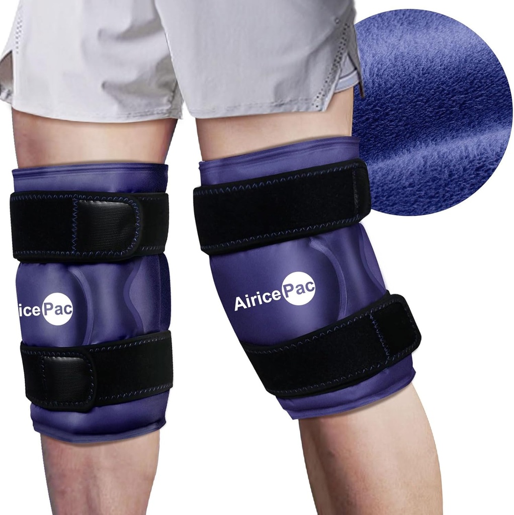 2 Ice Pack για ανακούφιση από τον πόνο στο γόνατο, Reuseable Gel Wrap πάγου για τραυματισμούς, οίδημα, Χειρουργική αντικατάσταση γονάτων, Ψυχρή Συμπίεση Θεραπεία για Αρθρίτιδα, Δάκρυο Meniscus και ACL, Μπλε