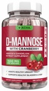 Φυσικές κάψουλες D- Mannose 4-σε-1 Formula - 120 CAPS, 1500 MG Cranberry, Dandelion, εκχύλισμα λουλουδιών Hibiscus, Χάπια για την υποστήριξη της ουροδόχου κύστης και της ουρολοίμωξης υγείας
