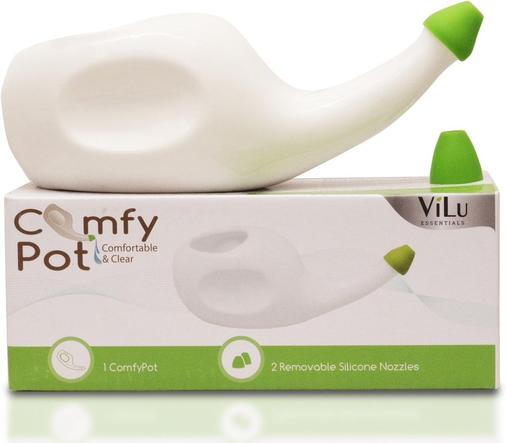 Neti Pot Sinus Rinse Bottle Nasal Irrigation System Congestion Relief Nose Cleaner Wash Nasal Rinse Flush System for Adults and Kids Saline Rinse Sinus Infection Treatment