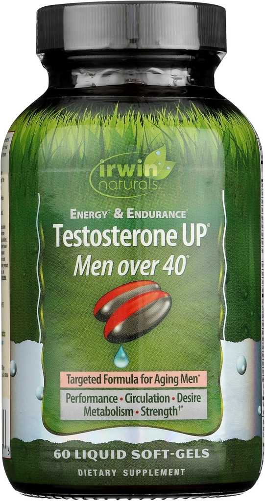 Irwin Naturals Energy '&' Υπομονή Testosterone Up Men Πάνω από 40 60 Sgels