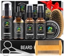 XIKEZAN Beard Kit για τους άνδρες Grooming & Care Set w/2 Pack Beard Serum, Wash, Oil, Balm, Comb, Brush, Ψαλίδι, Τσάντα, EBook, Μοναδικά δώρα γενεθλίων για τους άνδρες Αυτός ο μπαμπάς σύζυγος Αδελφός Χριστούγεννα Stuffers Κάλτσες