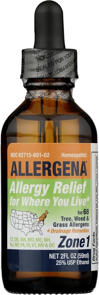 PROGENA - Alergena Ζώνη 1 - Αλλεργία Reliefπές ανακούφισης (2 Ουγγιά FL)
