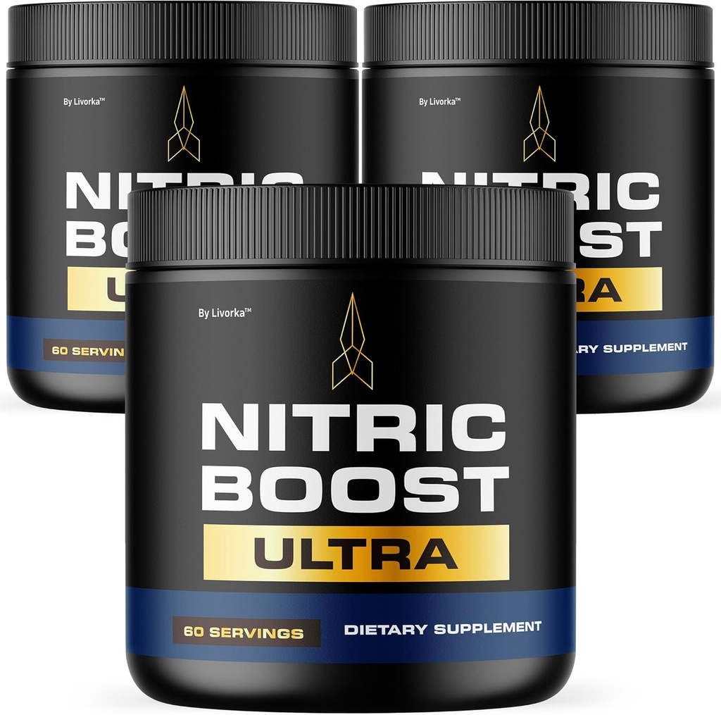 LIVORKA (3 Pack) Nitric Boost - Nitric Boost Ultra Purple Powder for Men, NitricBoostUltra Powder, Boost Energy and Support Active Lifestyles, 180 Servings for 3 Months