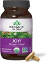 ORGANIC INDIA Joy Herbal Supplement - Immune Support, Promotes Memory & Concentration, Vegan, Gluten-Free, Kosher, USDA Certified Organic, Non-GMO, Calming - 90 Capsules