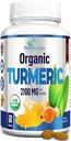 Organic Turmeric - 2100mg USDA Organic Turmeric Curcumin με Μαύρο Πιπέρι, Vegan - 60 δισκία