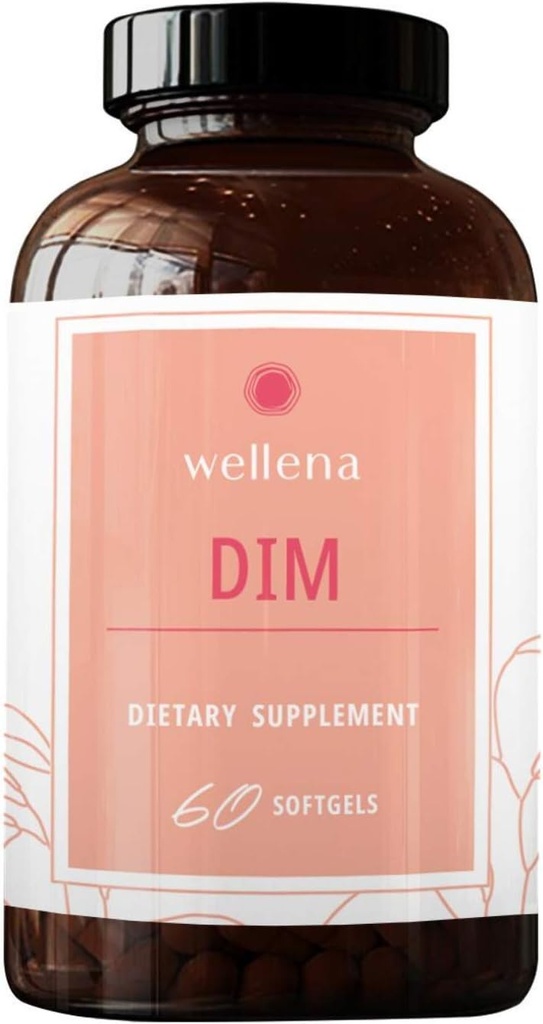 Wellena DIM συμπλήρωμα από Magdalena, 100mg - Όλα τα φυσικά Diindolylmethane, Estro υποστήριξη, μέγιστη απορρόφηση, εμμηνόπαυση υποστήριξη, 60 μη GMO Softgels Χωρίς γλουτένη, χωρίς γαλακτοκομικά, χωρίς σόγια