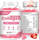 2 Πακέτο Κολλαγόνο Gummies για γυναίκες άνδρες, Hydrolyzed Collagen Peptide Type I,II,III,V,X με Βιοτίνη, Βιταμίνη C A B D E για Δερμάτινα Καρφάκια Μαλλιά J0ints, Ανοσία Energy Digetion, Ζάχαρη Δωρεάν, 120 Count