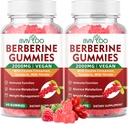 2 Συσκευασία βερβερίνες Gummies, 2000mg υψηλής ισχύος συμπλήρωμα βερβερίνης HCI, Plus Ceylon Κανέλα, Γαϊδουράγκαθο γάλακτος για γυναίκες και άνδρες, ανοσοποιητικό σύστημα & Μεταβολισμός Υποστήριξη - 120 Gummies