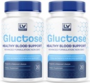 (2 Pack) Gluctose Advanced Blood Support, Gluctose, Gluctose - Advanced Blood Support Supplement, Gluctose Supplement Support Capsules - All Natural Formula, 60 Capsules for 2 Months
