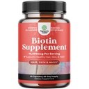 Natures Craf 10000 mcg Pure Biotin χάπια για γυναίκες άνδρες - Προάγει Thicker και Fuller μαλλιά. Φυσικό συμπλήρωμα για γυαλιστερή παχιά ανάπτυξη μαλλιών - Χορτοφαγικές κάψουλες βιταμίνης - Πάρτε σαφές δέρμα ισχυρά νύχια