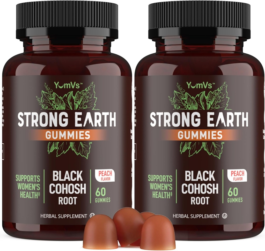 YUM-V'S Strong Earth Black Cohosh Root 50mg (60 Count) - Φυσικό εκχύλισμα Εμμηνόπαυση Συμπληρώματα Νύχτα Ιδρώσεις & καυτές αναλαμπές για τις γυναίκες