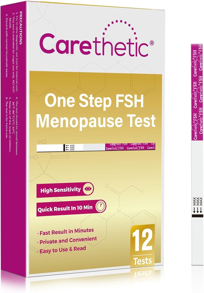 [12 Pack] Φροντιστικό FSH Εμμηνόπαυση Test Strips - ταχεία στο σπίτι εμμηνόπαυση στάδιο Test Kit, υψηλής ευαισθησίας FSH ανίχνευση