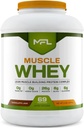 MFL Muscle Whey Protein l 28g of Protein l 8g BCAAs l Keto Friendly l Low Carbs l 5 lbs. (Chocolate Lava)