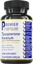 Premier Research Labs Testosterone Premium - Συμπλήρωμα τεστοστερόνης για τους άνδρες, όλα τα φυσικά Testosterone Complex, Premier Labs Testosterone Support, Fenugreek, Cordyceps & Maca - 90 κάψουλες χορτοφάγων