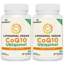 Besibest 1000mg Liposomal CoQ10 Ubiquinol, 120 Vegan Softgels, Υψηλή απορρόφηση Ubiquinol CoQ10 συμπλήρωμα, Ενεργή Αντιοξειδωτική μορφή του συνένζυμου Q10 για λειτουργία καρδιάς & παραγωγή ενέργειας