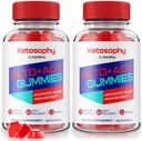 NutraRize (Pack of 2 Ketosophy Keto + ACV Gummies for Advanced Weight Loss, Apple Cider Vinegar Multi Supplement, Βιταμίνη Φολικό οξύ KetosophyACV (120 Gummies)