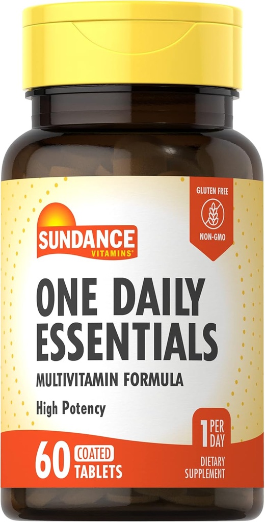 Sundance Daily Multivitamin for Adults | 60 Tablets | High Potency Formula | Non-GMO and Gluten Free Supplement
