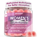 Γυναικεία πολυβιταμίνη Gummy με σίδηρο, Biotin 2500mcg, κολλαγόνο, κερατίνη, καθημερινές βιταμίνες A C D E Folate, B Complex, μεθυλιωμένη πολυβιταμίνη για γυναίκες Υποστήριξη Ενέργεια, Ομορφιά, Ανοσοποιητικό, Ζάχαρη Δωρεάν, 60 Count