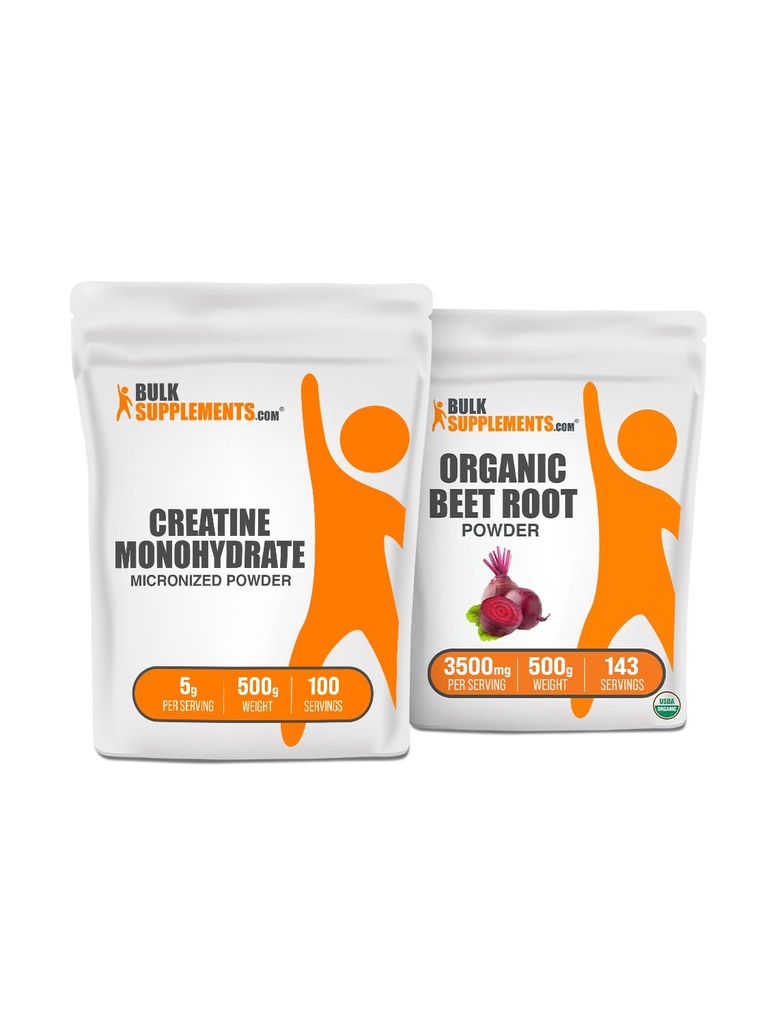BulkSupplements Creatine + οργανική σκόνη ρίζας τεύτλων 500g