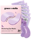 grace & stella Retinol Under Eye Patches for Puffy Eyes and Dark Circles - Αποκατάσταση Gel Under Eye Masks with Hyaluronic Acid - Vegan Cruelty-Free Skincare, δώρα γενεθλίων για γυναίκες (Purple, 24 Pairs)