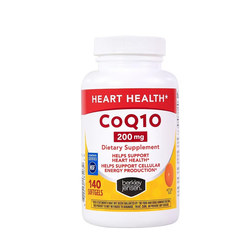 Συμπλήρωμα διατροφής Berkley Jensen, Coq10, 200 mg, 140 Count