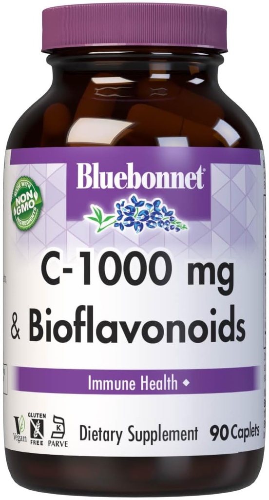 BlueBonnet Βιταμίνη C 1000 mg Plus Bioflavonoids Caplets, 90 Count