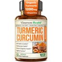 Turmeric with Black Pepper - High Potency Organic 1200mg Turmeric Curcumin Supplement for Joint Support & Digestive Health - Curcumin with Black Pepper for High Absorption - Non-GMO - 60 Capsules
