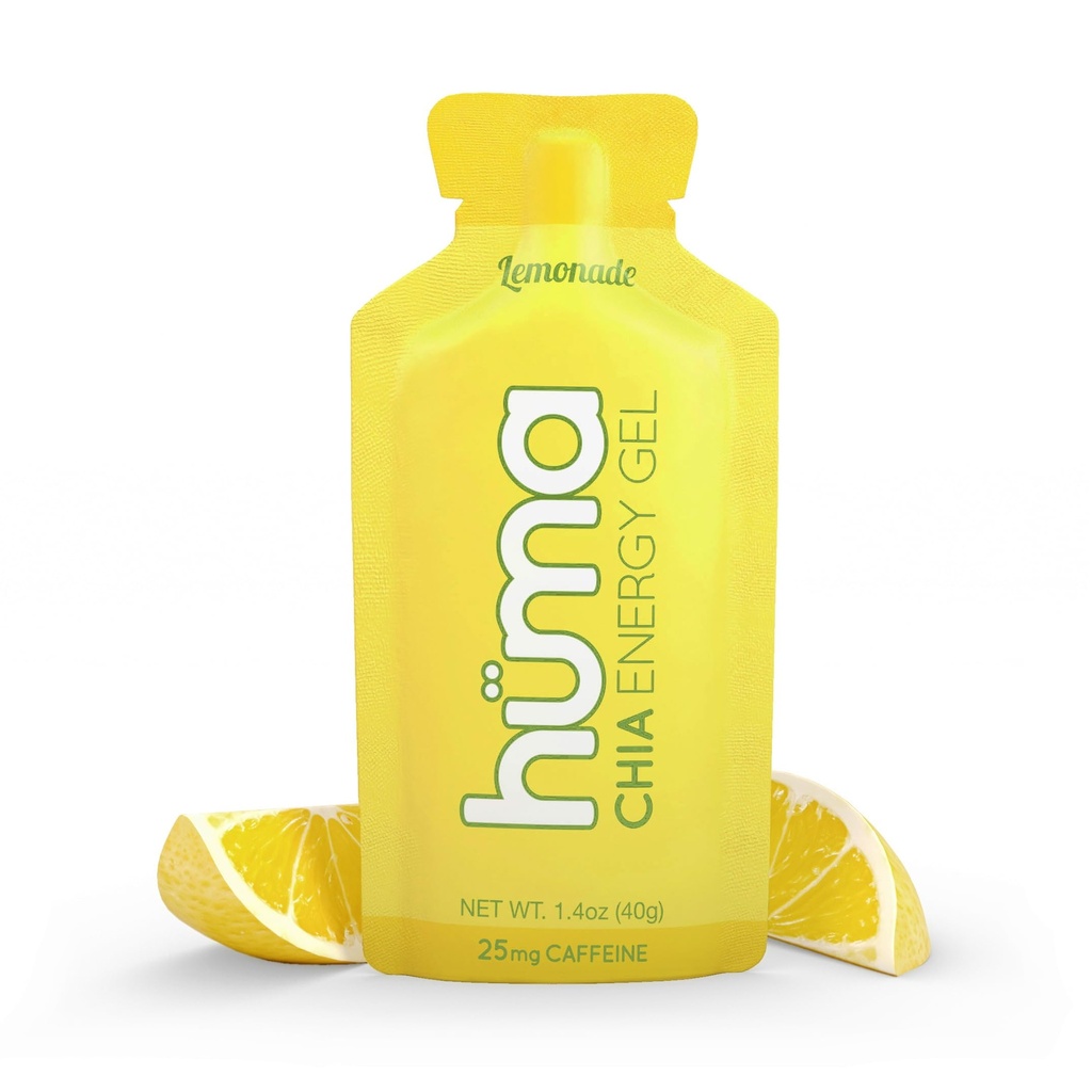 Huma Chia Energy Gel, Λεμονάδα, 12 Gels, 25mg καφεΐνη - Premier Sports Διατροφή για άσκηση αντοχής
