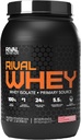 Rivalus Rivalwhey – Φράουλα Creme 2lb - 100% πρωτεΐνη Whey, Πρωτεΐνες Whey Isolate Πρωτογενής Πηγή, Καθαρό Διατροφικό Προφίλ, BCAAs, Όχι Απαγορευμένες Ουσίες, Made in USA