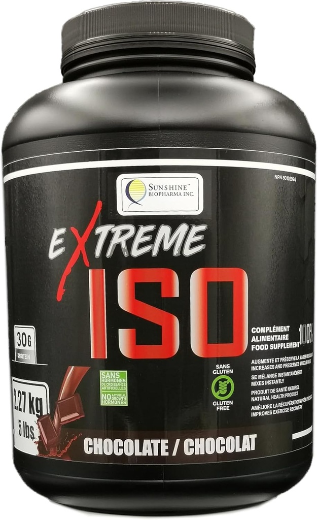 Extreme ISO, 100% πρωτεΐνη ορού γάλακτος Isolate, 5 λίβρες (2,27 κιλά) δεν λίπος χαμηλής θερμίδες πηγή πρωτεΐνης, για την προώθηση της μυϊκής ανάπτυξης και γρήγορη αποκατάσταση (Chocolate)