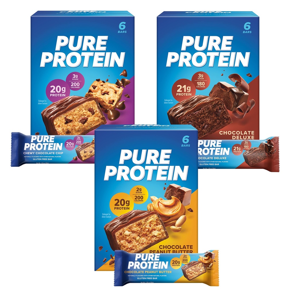 Pure Protein Bars Σοκολάτα Ποικιλία Συσκευασία (18 ct)