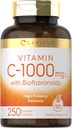 Carlyle Vitamin C 1000mg with Bioflavonoids | 250 Caplets | with Rose HIPS | Vegetarian, Non-GMO, Gluten Free Supplement