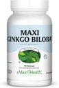 Maxi Health Ginkgo Biloba - Brain and Circulation Formula - 90 Κάψουλες - Kosher (QGB)