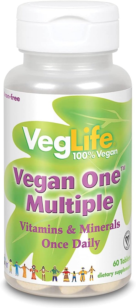 VegLife Vegan ένα πολλαπλό δισκίο χωρίς σίδηρο Vegan, 60 μέτρα