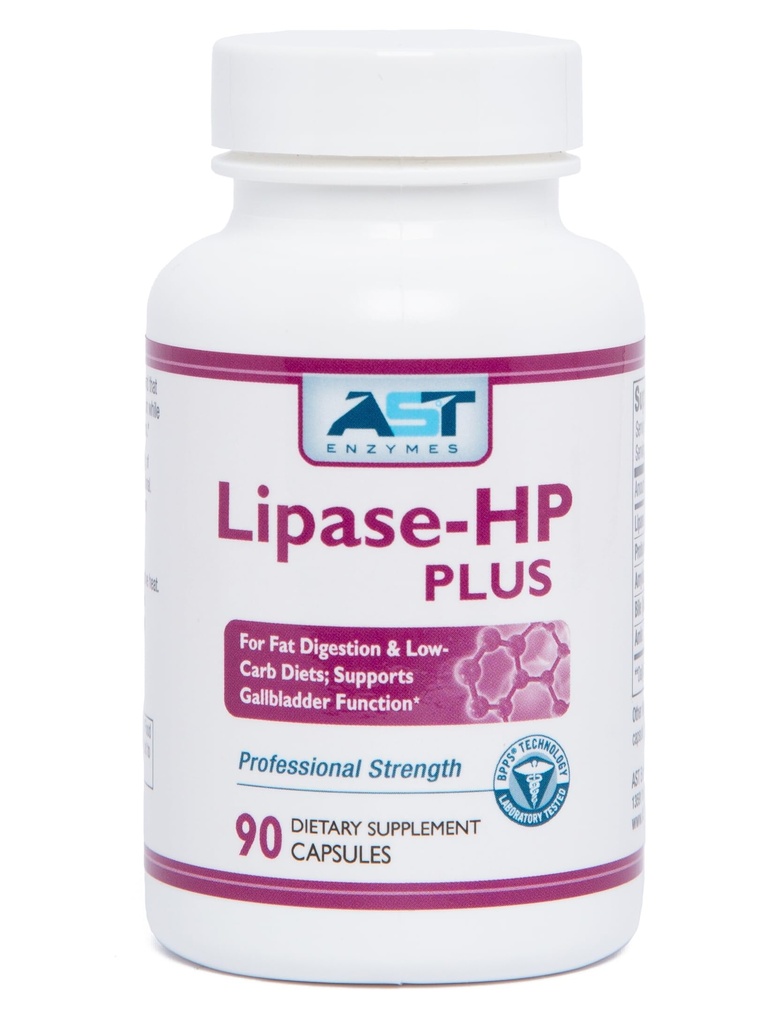 AST Enzymes Lipase-HP Plus – 90 κάψουλες για χορτοφάγους - Digestive Enzymes for Faty Foods – Keto Diet Digestive Enzyme Formula