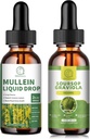 Mullein Drops for Lungs, Mullein Leaf Extract 1000MG για Lung Cleanse & Soursop Graviola Liquid Drops 1800mg, εκχύλισμα φύλλων Soursop για την αναγέννηση κυττάρων