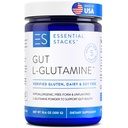 Essential Stacks Gut L-Glutamine Powder - Αποκλειστικά Κατασκευασμένη στις ΗΠΑ - Pure L Glutamine Powder for Gut Health (60 Servings, Unflaved)