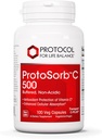Protocol Protosorb C 500 - Highly Absorbable Vitamin C - for Immune System & Bone Health Supplement* - with Alpha-Lipoic Acid - Buffered, Non-Acidic Vitamin C - 100 Veg Caps